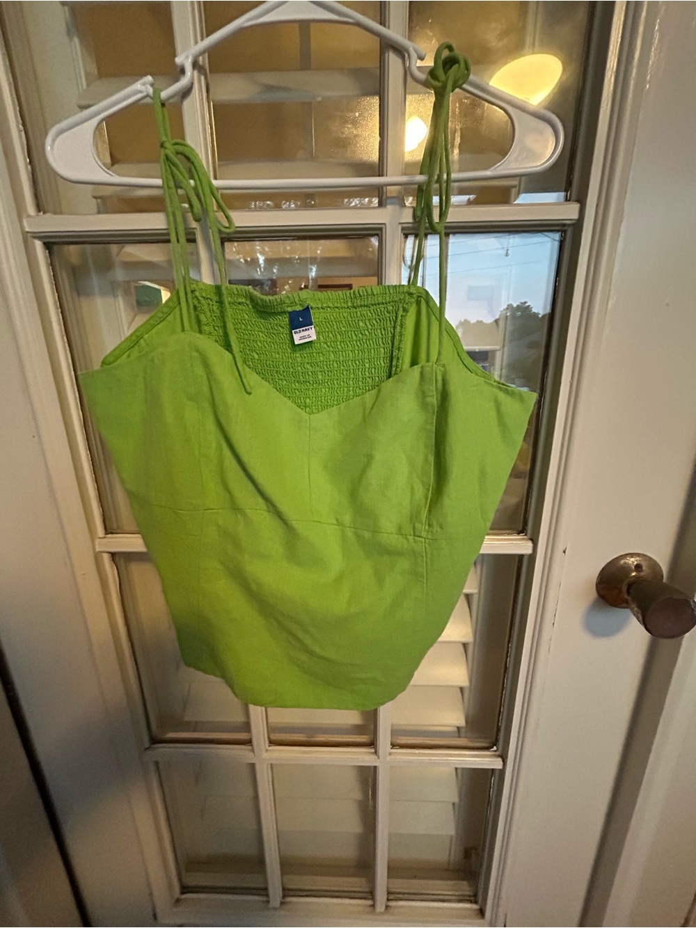 Old Navy Lime Green Tie-Shoulder Camisole Top
